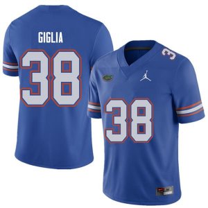 Men's Florida Gators #38 Anthony Giglia NCAA Jordan Brand Royal Authentic Stitched College Football Jersey YBW1062OK